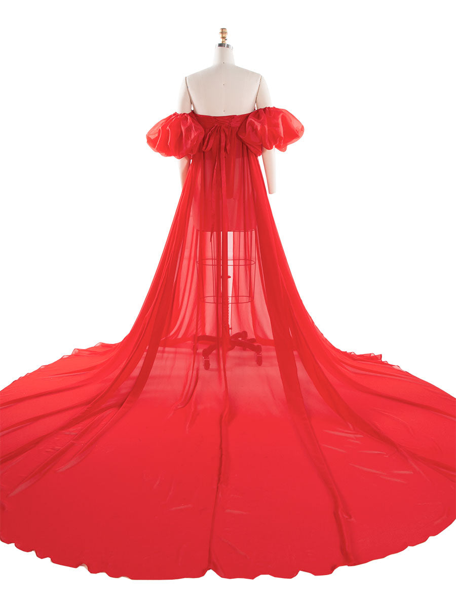 chiffon pregnancy dresses Soft Chiffon Baby Bump Pregnancy Dress for Photoshoot Maternity Baby Shower Dress YW240202