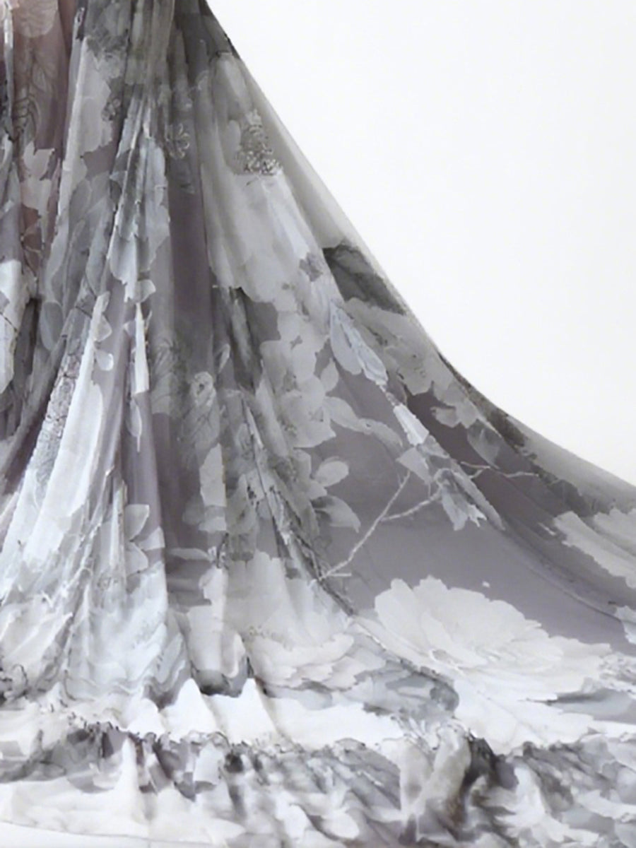 Bohemian Printed Chiffon Maternity Dress for Photoshoot Pregnancy Dress Photoshoot YW240526