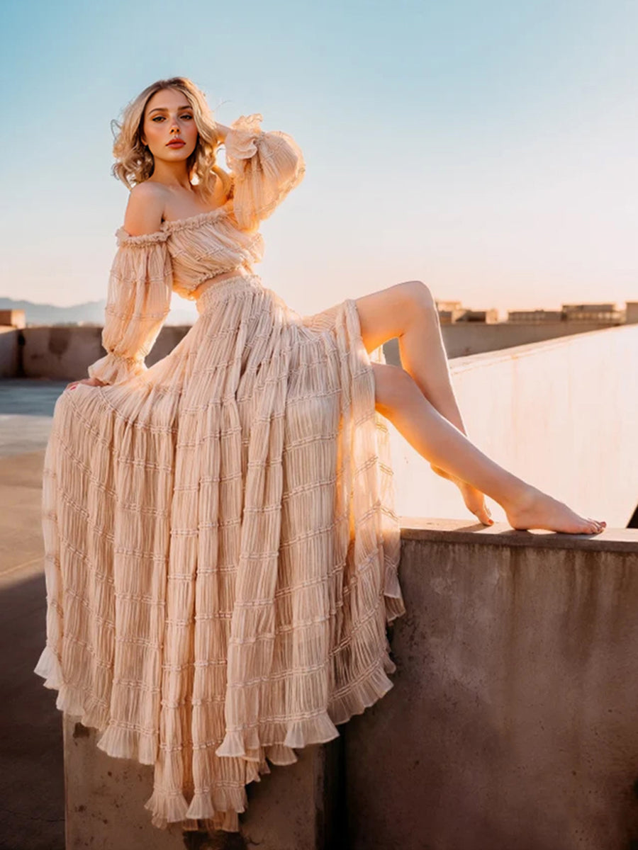 Boho 2 Piece Summer Beach Dress for Photo Shoot