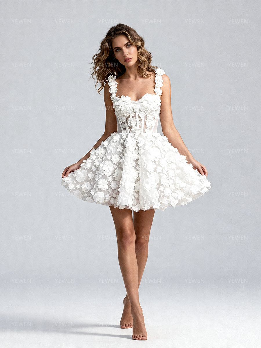 Pre-Order White Mini Prom Dress Custom Made Special Occasions Gowns