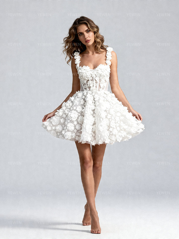 Pre-Order White Mini Prom Dress Custom Made Special Occasions Gowns
