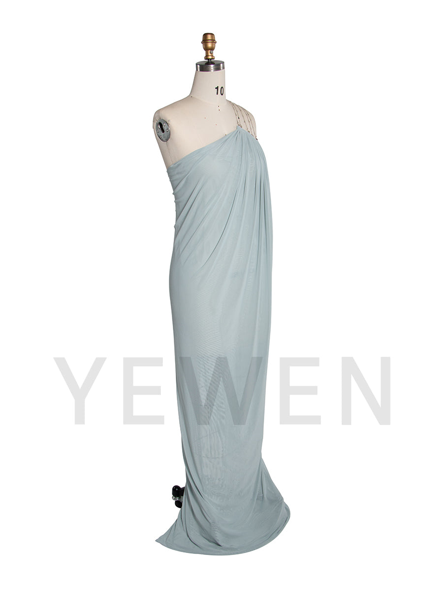 Stretchy Mesh Maternity Dresses for Photoshoot with Chains Straps YW250060