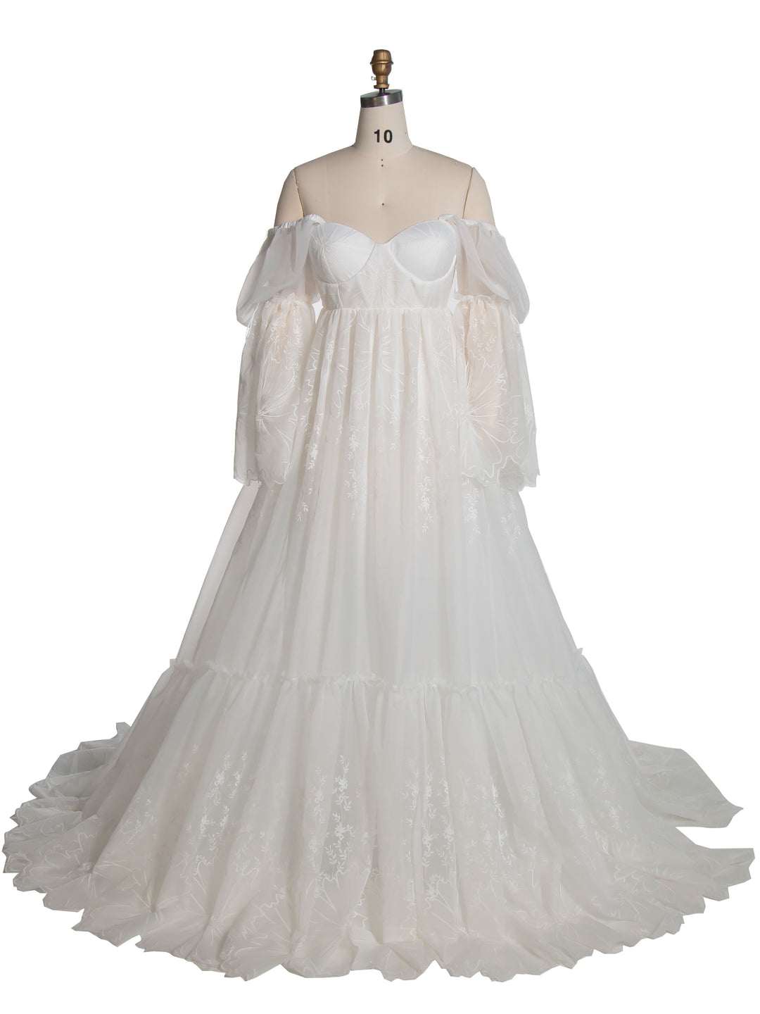 off the shoulder maternity wedding dresses Off Shoulder Lace Maternity Photoshoot Dress, White / 2XL