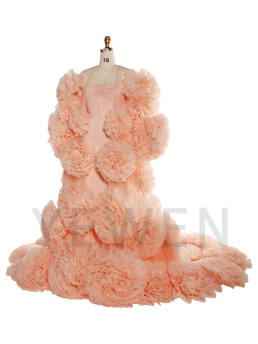 Handmade Flower Cape with Lining Dress Photo Shoot Outfit Wedding Cape YW240005