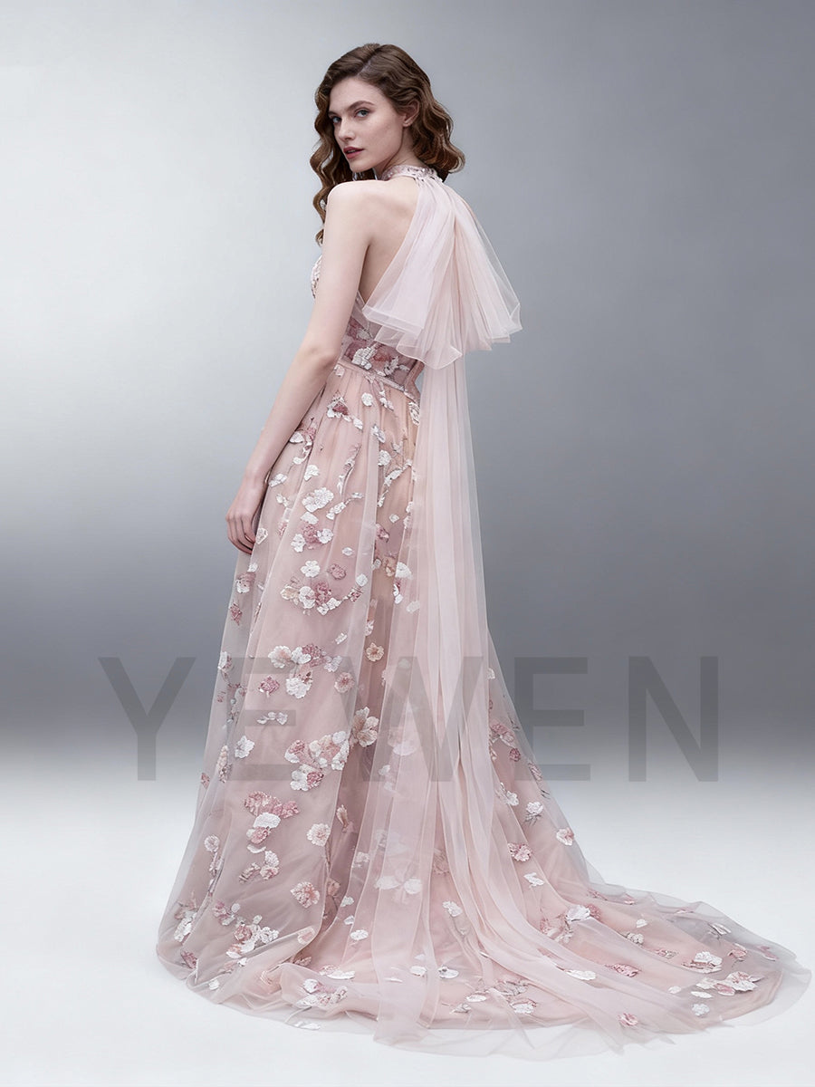 Luxury French sequin embroidery Evening Dress Women Night Banquet Gown