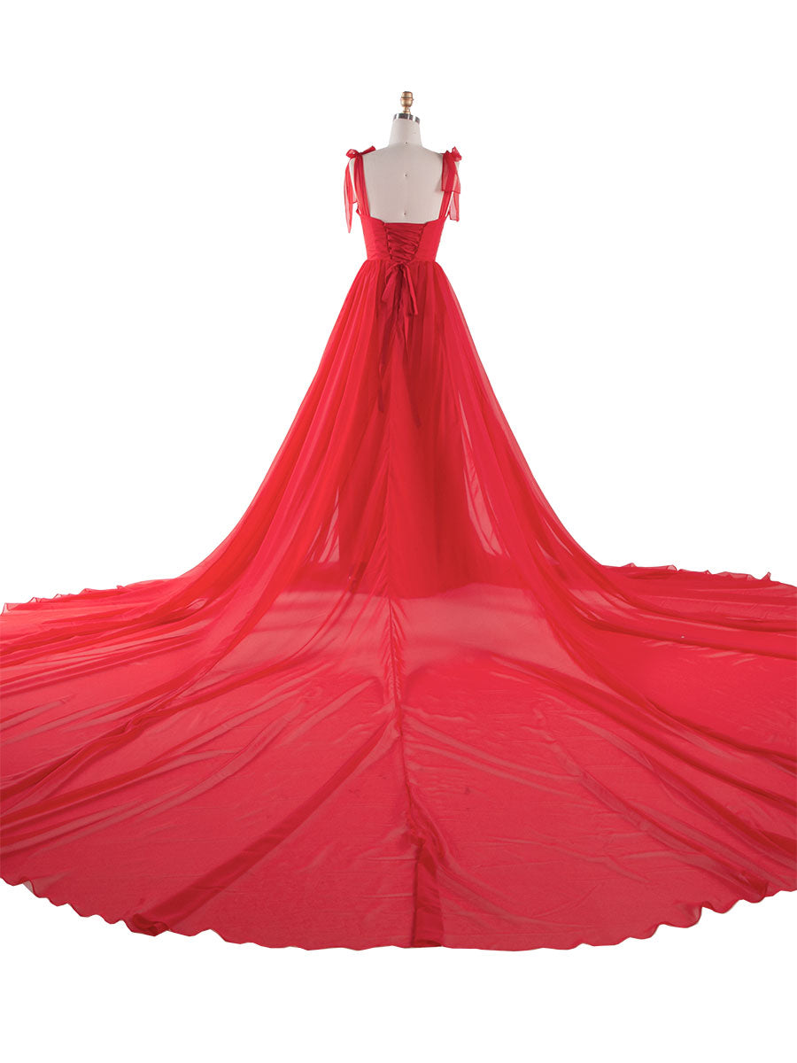 Flying Dress for Photoshoot Red Long Train Colored Wedding Dress YW240113 Flying Dress for Photoshoot Red Long Train Colored Wedding Dress YW240113