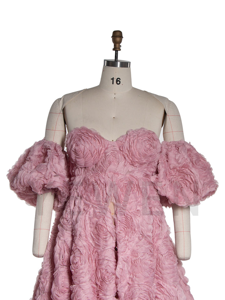 Exquisite Sweetheart 3D Flowers Dress for Maternity Photoshoot YW251026