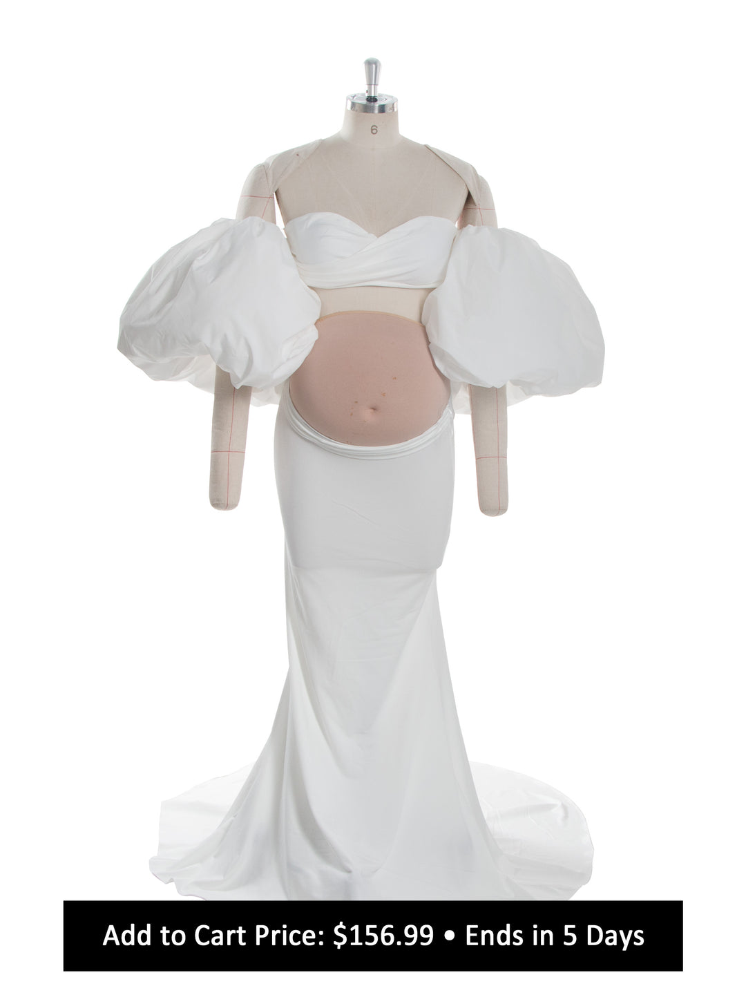 White Maternity Dresses Photoshoot Pregnancy Dress Sets Baby Shower Outfit YW260262
