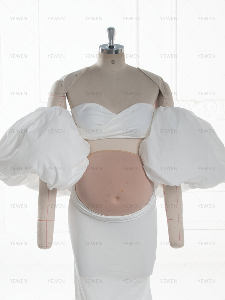White Maternity Dresses Photoshoot Pregnancy Dress Sets Baby Shower Outfit YW260262
