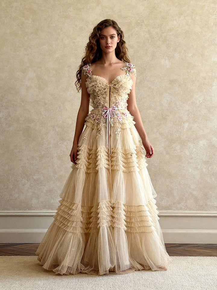 A Line Evening Dress Appliques Party Gala Dress 2025