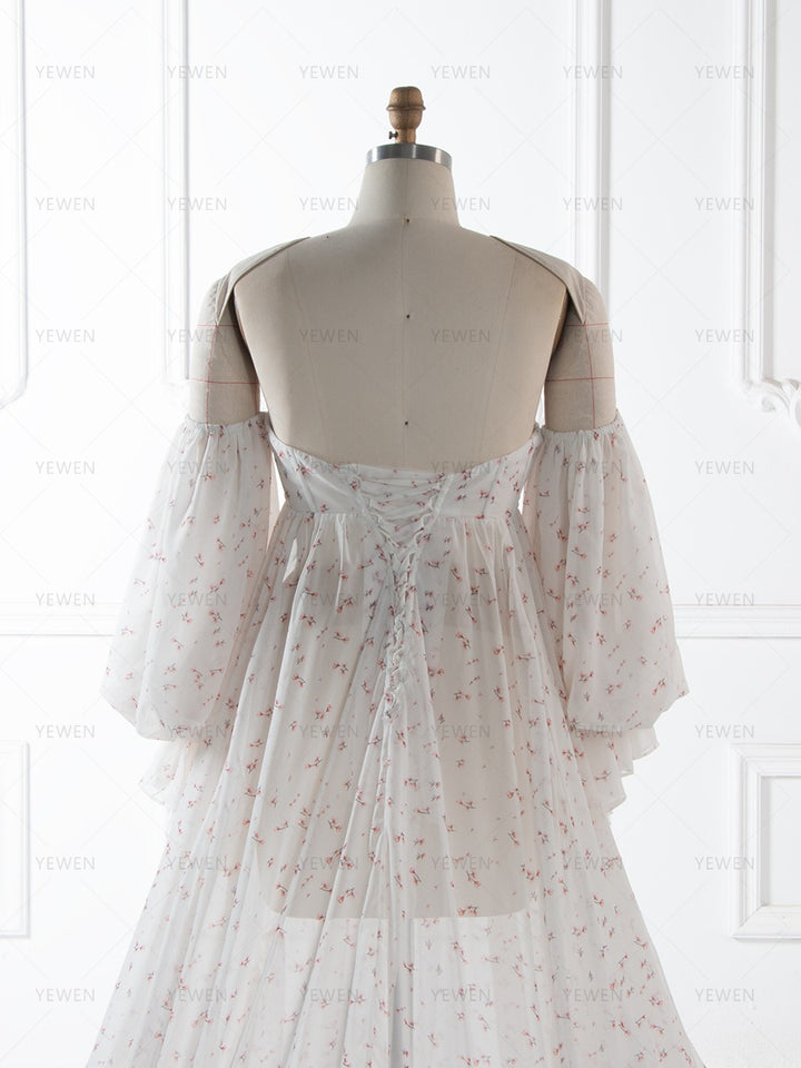 New Printing Chiffon Maternity Dress Photoshoot Pregnnat Women Baby Shower Dress YW260231