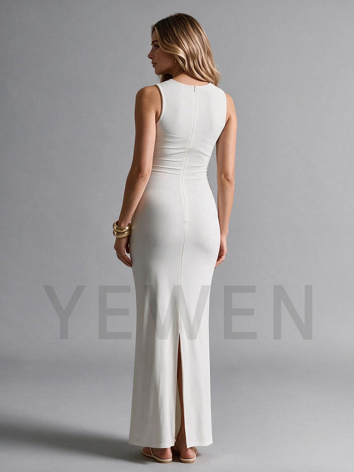 Crew Neck Lace Long Cape Maternity Dress for Baby Shower YM261012