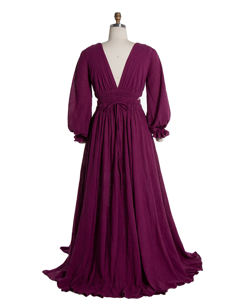 Long Sleeves Elastic Waist Boho Beach Dress Side Slit Woman Photo Shoot Dresses YW221118-1 yewendress Long Sleeves Elastic Waist Boho Beach Dress Side Slit Woman Photo Shoot Dresses YW221118-1 yewendress
