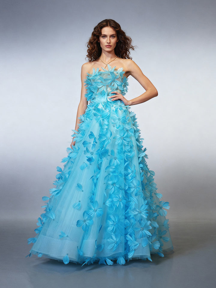 Fashion Feather Prom Dress Women Night Luxury Evening Dress Banquet Gown