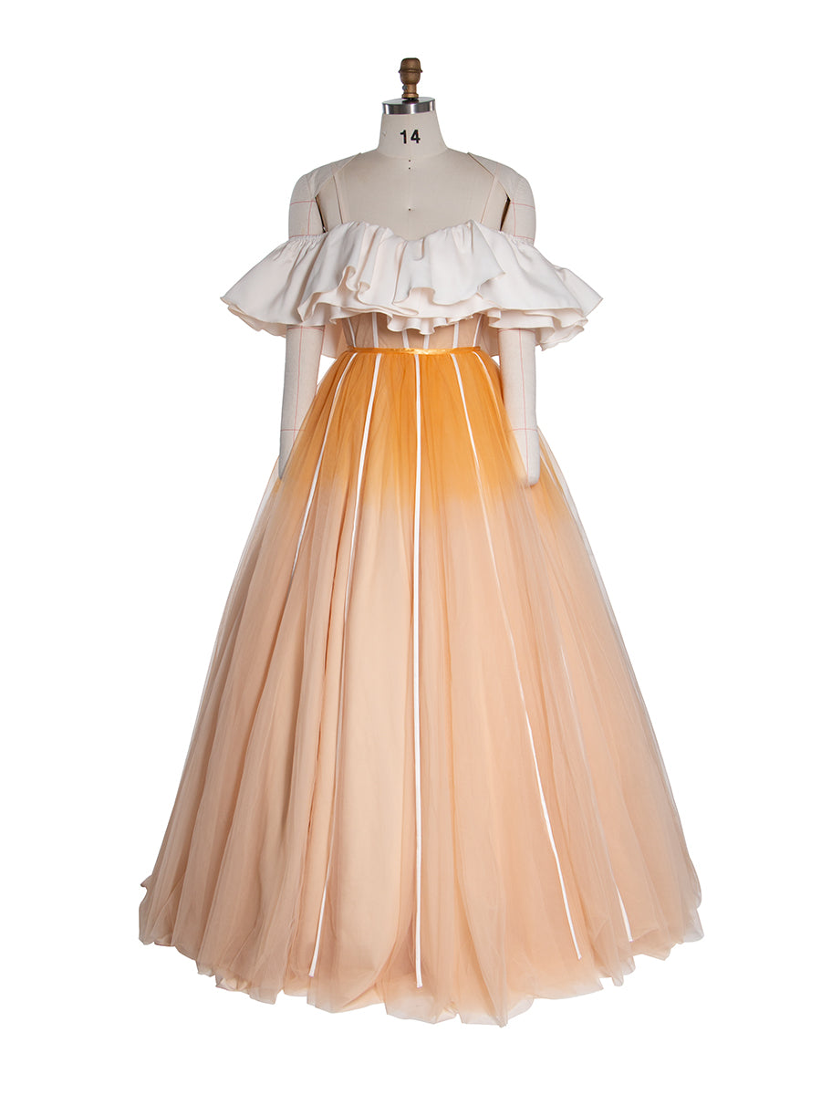 Custom Made Colored Wedding Dress Elegant Banquet Romantic Gown for Women 16W / Picture Color