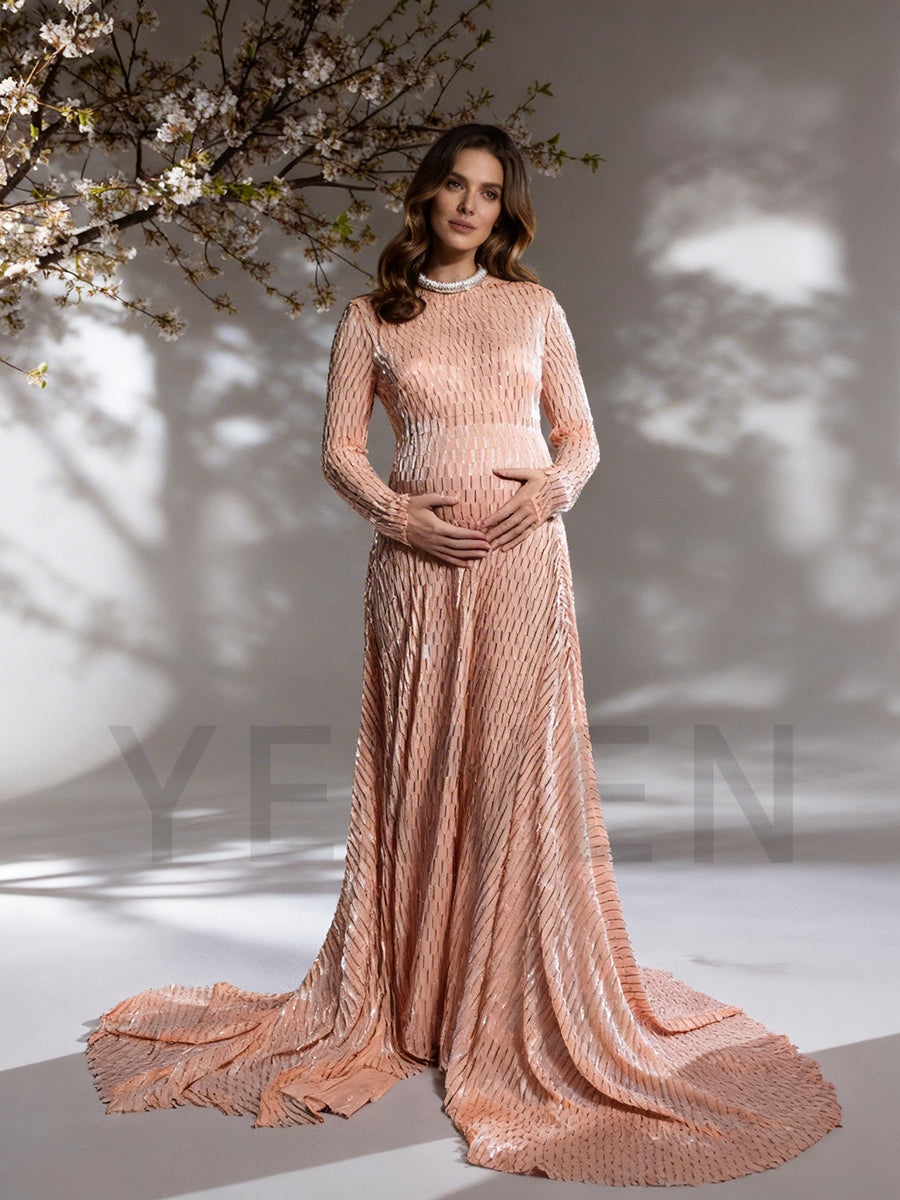 Photoshoot Photography Dress for Pregant Women Baby Shower Gown