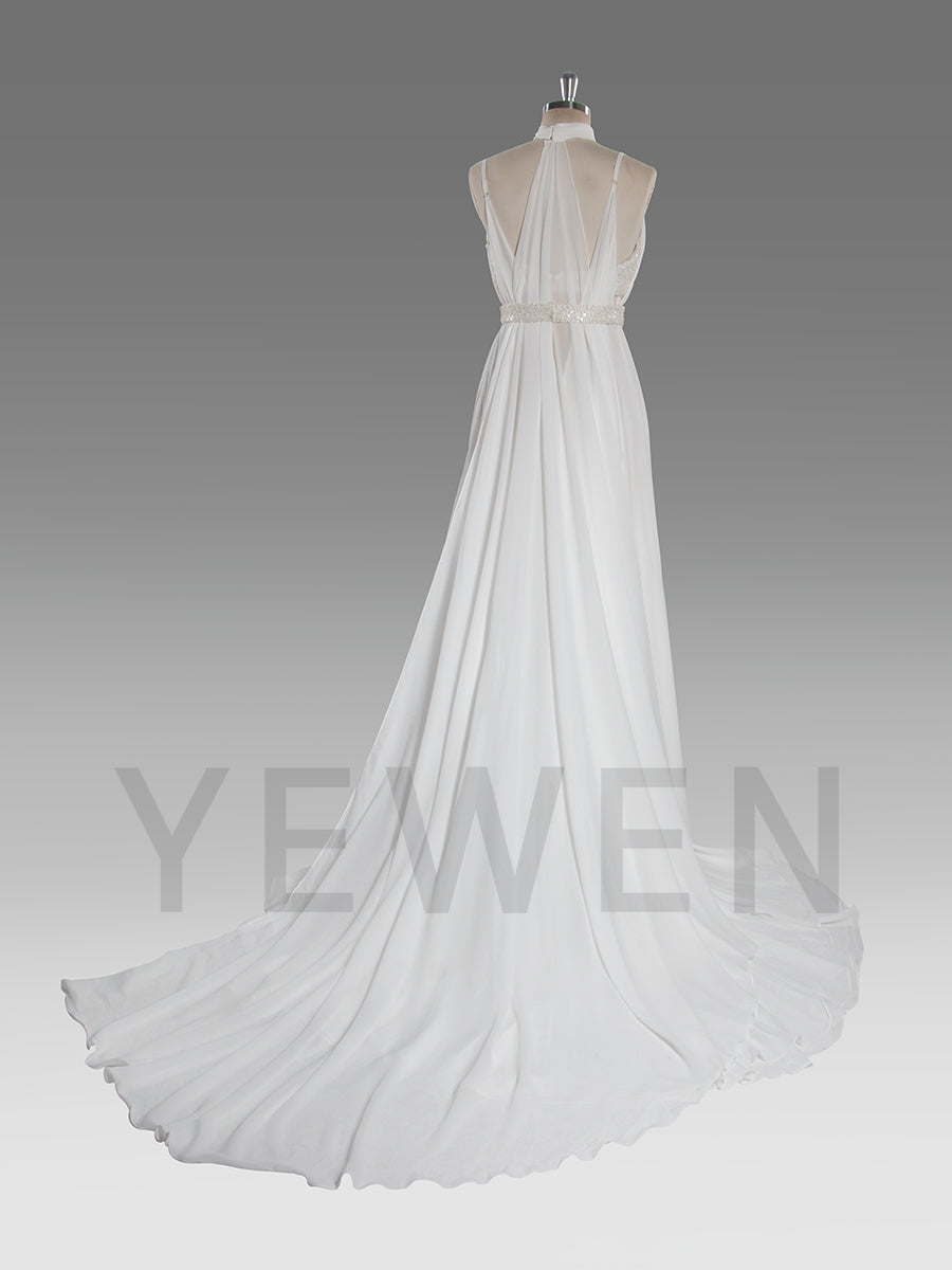 Custom Made Long Silk Chiffon Evening Dresses Prom Dress for Women YW250067