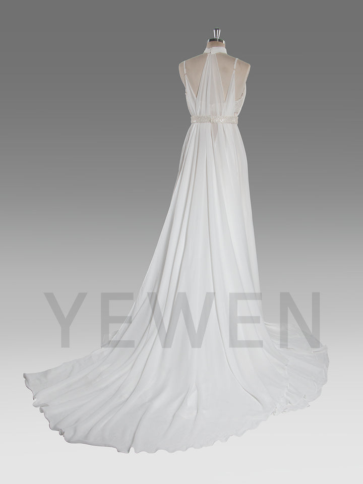 Custom Made Long Silk Chiffon Evening Dresses Prom Dress for Women YW250067