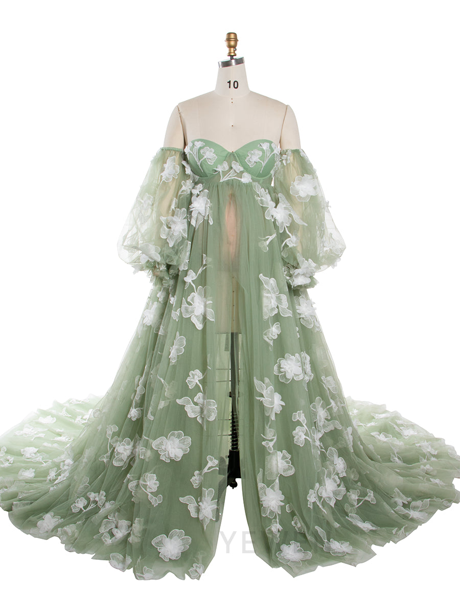 High Waist Pregnant women Gown Maternity Dress for Baby Shower YW251058