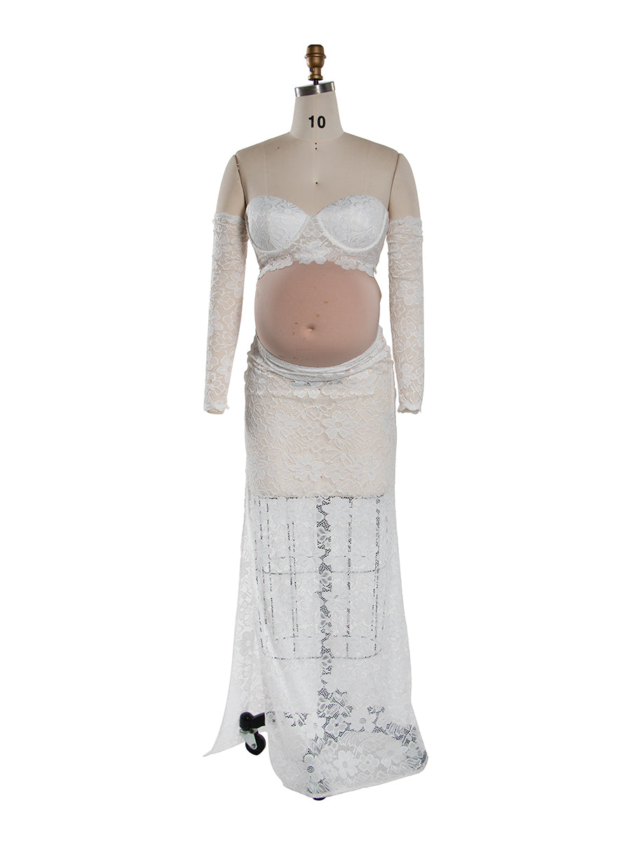 Hollow Sexy Lace Bodycon Dress Maternity Photoshoot Dress  Pregnancy Dress Shoot YW251030