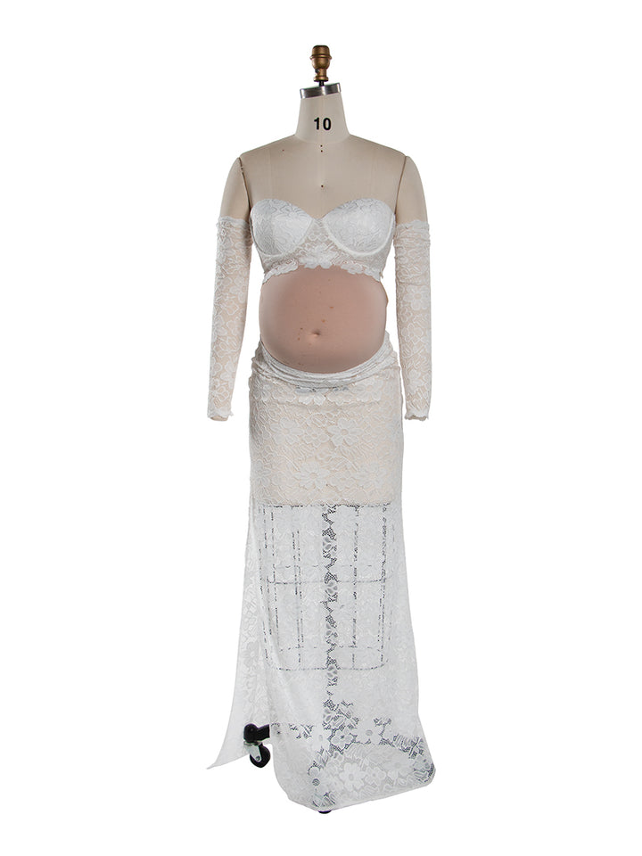 Hollow Sexy Lace Bodycon Dress Maternity Photoshoot Dress  Pregnancy Dress Shoot YW251030