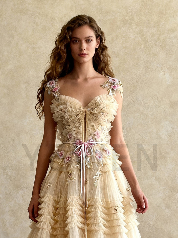 A Line Evening Dress Appliques Party Gala Dress 2025