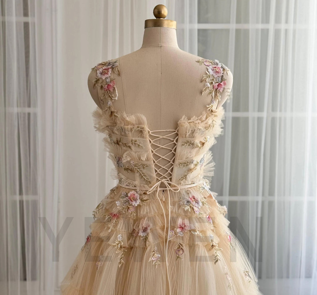 A Line Evening Dress Appliques Party Gala Dress 2025