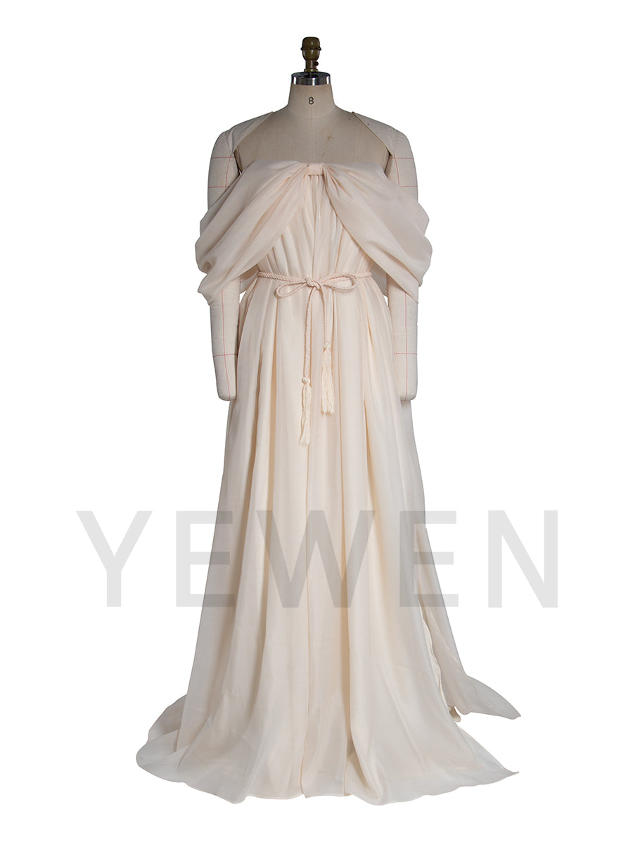 Off Shoulder Organza Photoshoot Dress Beach Maxi Dress YW251027