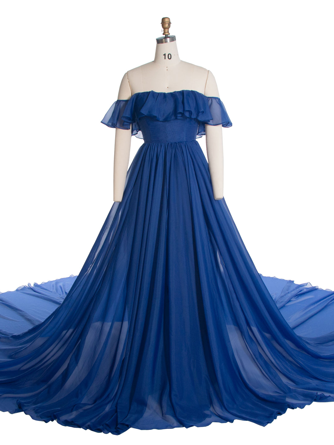 Royal Blue Flying Dress for Photoshoot Long Train Silk Soft Organza Photogtaphy Dress YW240114 Royal Blue Flying Dress for Photoshoot Long Train Silk Soft Organza Photogtaphy Dress YW240114