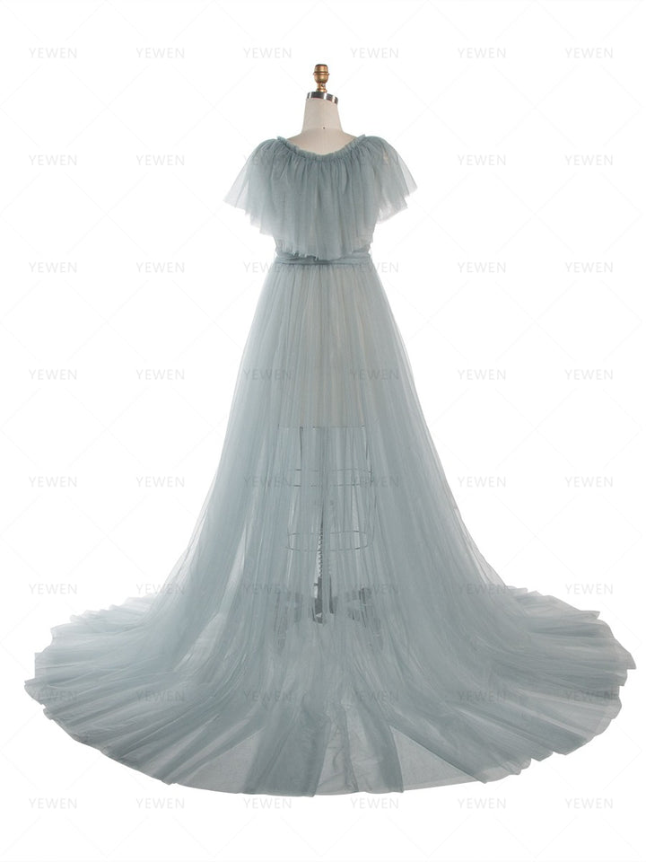 Maternity Photoshoot Dress Tulle Pregnancy Gown Baby Shower Outfit YW260221