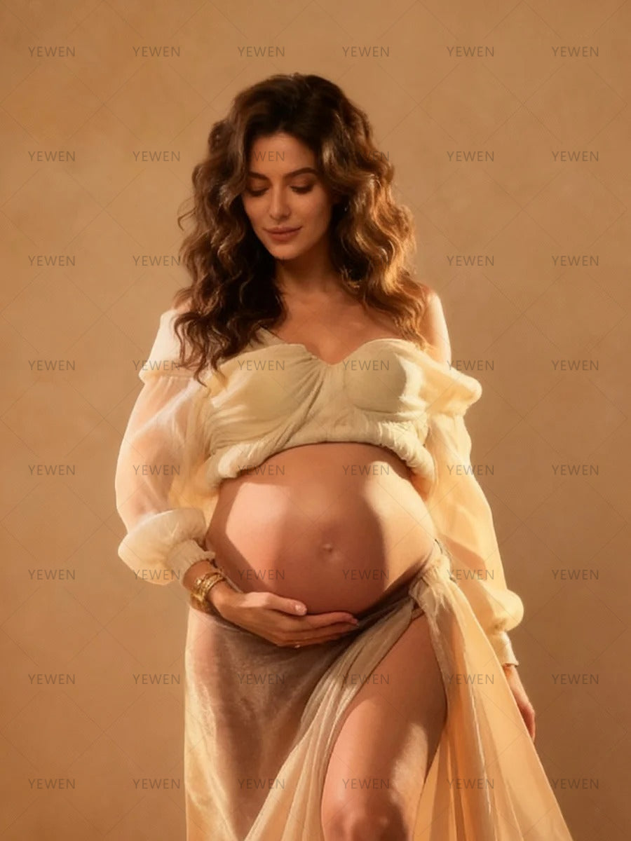 2 Piece Set Maternity Dress for Women Corset Top with Maxi Skirt YW250092