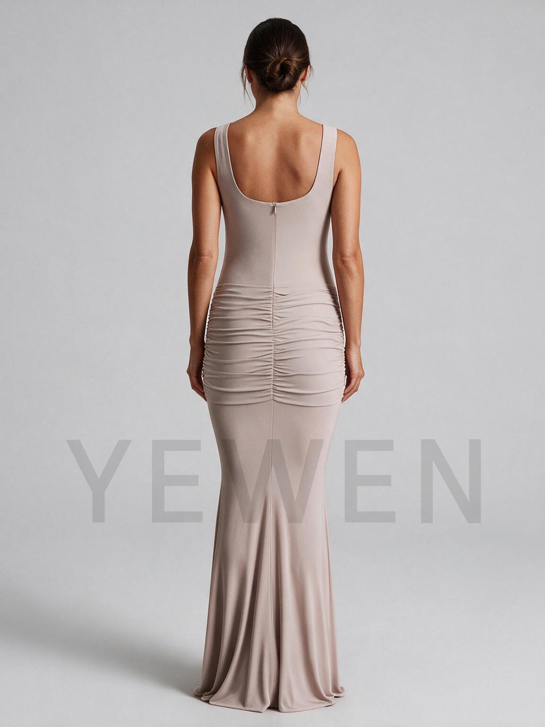 Square Neck Sleeveless Twist Waist Maternity Dress for Baby Shower