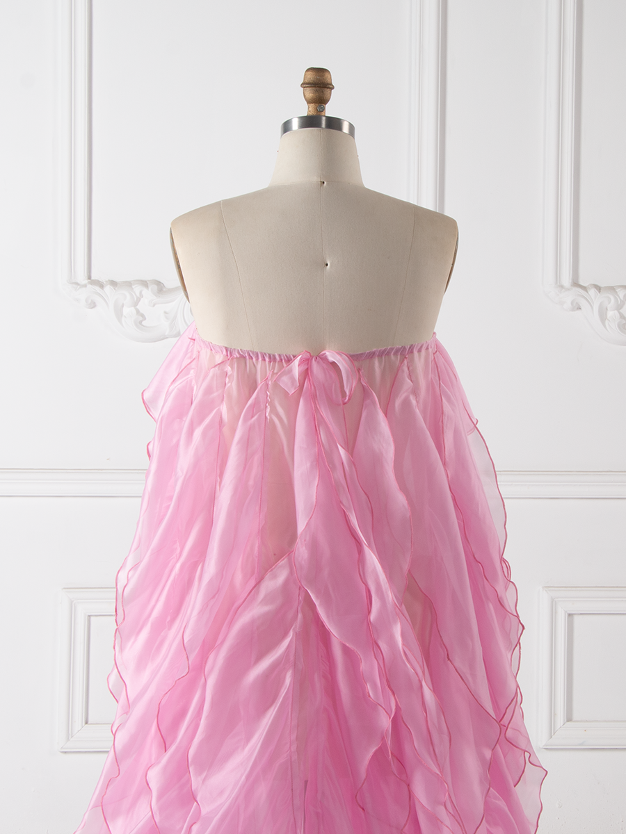 Maternity Dress for Photo Shoot Ruffles Organza Maternity Dress YW260219