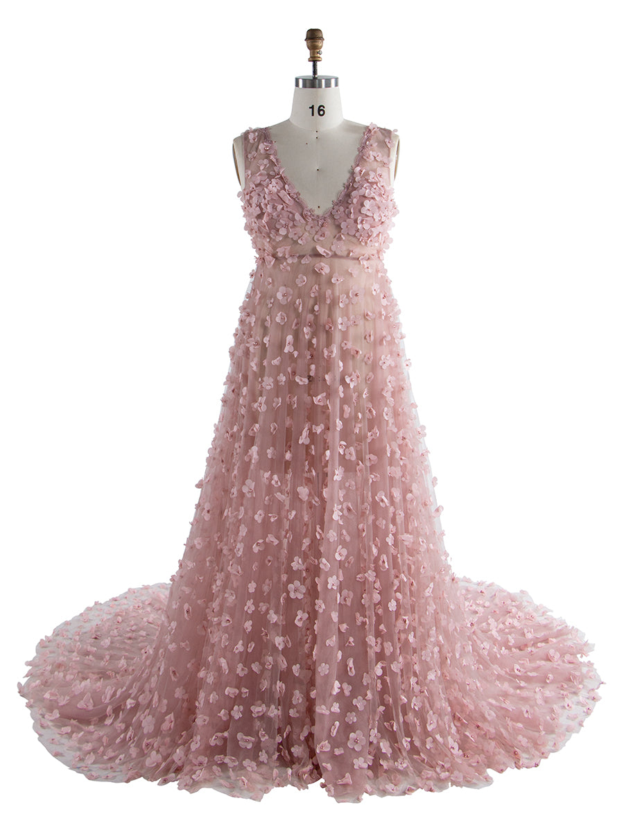 Flower with Pearls Maternity Dress for Photo Shoot Fancy Photography 16W / N147 Flower with Pearls Maternity Dress for Photo Shoot Fancy Photography 16W / N147