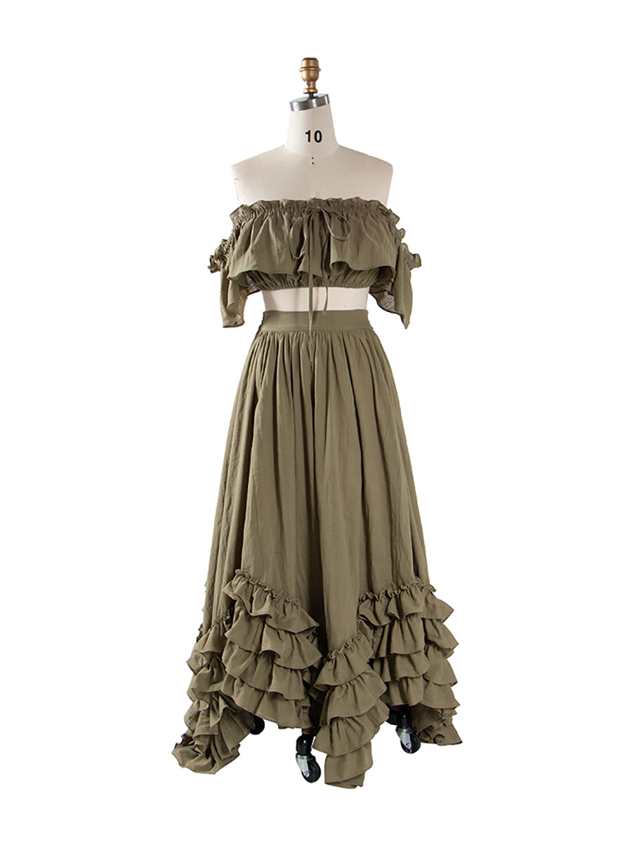 2 Piece Set Photography Dress Bump Friendly Boho Gown for Photoshoot Comfortable Pregnancy Shooting Dress YW251018