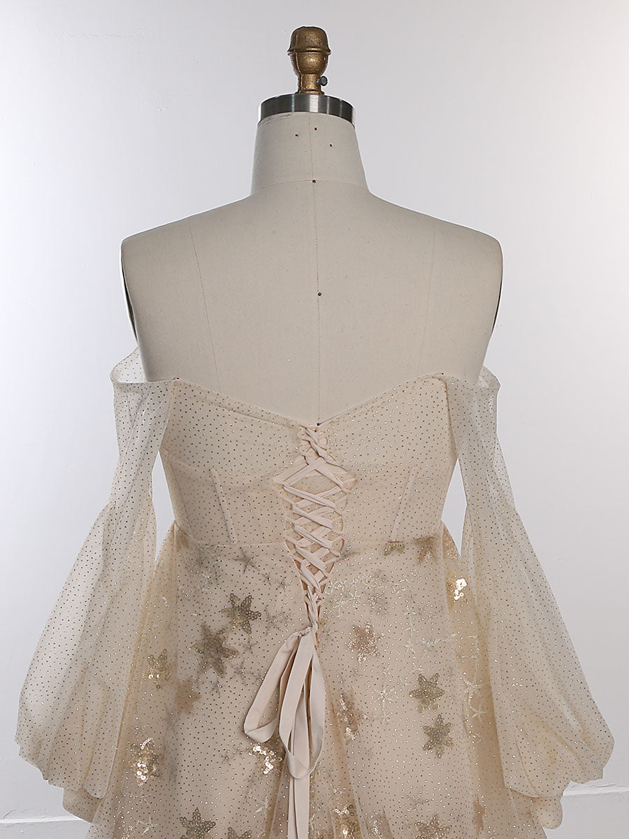 glitter star mesh dress Confte