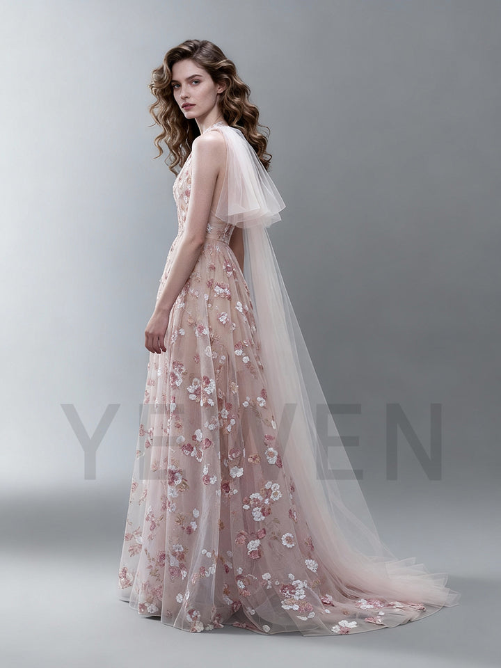 Luxury French sequin embroidery Evening Dress Women Night Banquet Gown