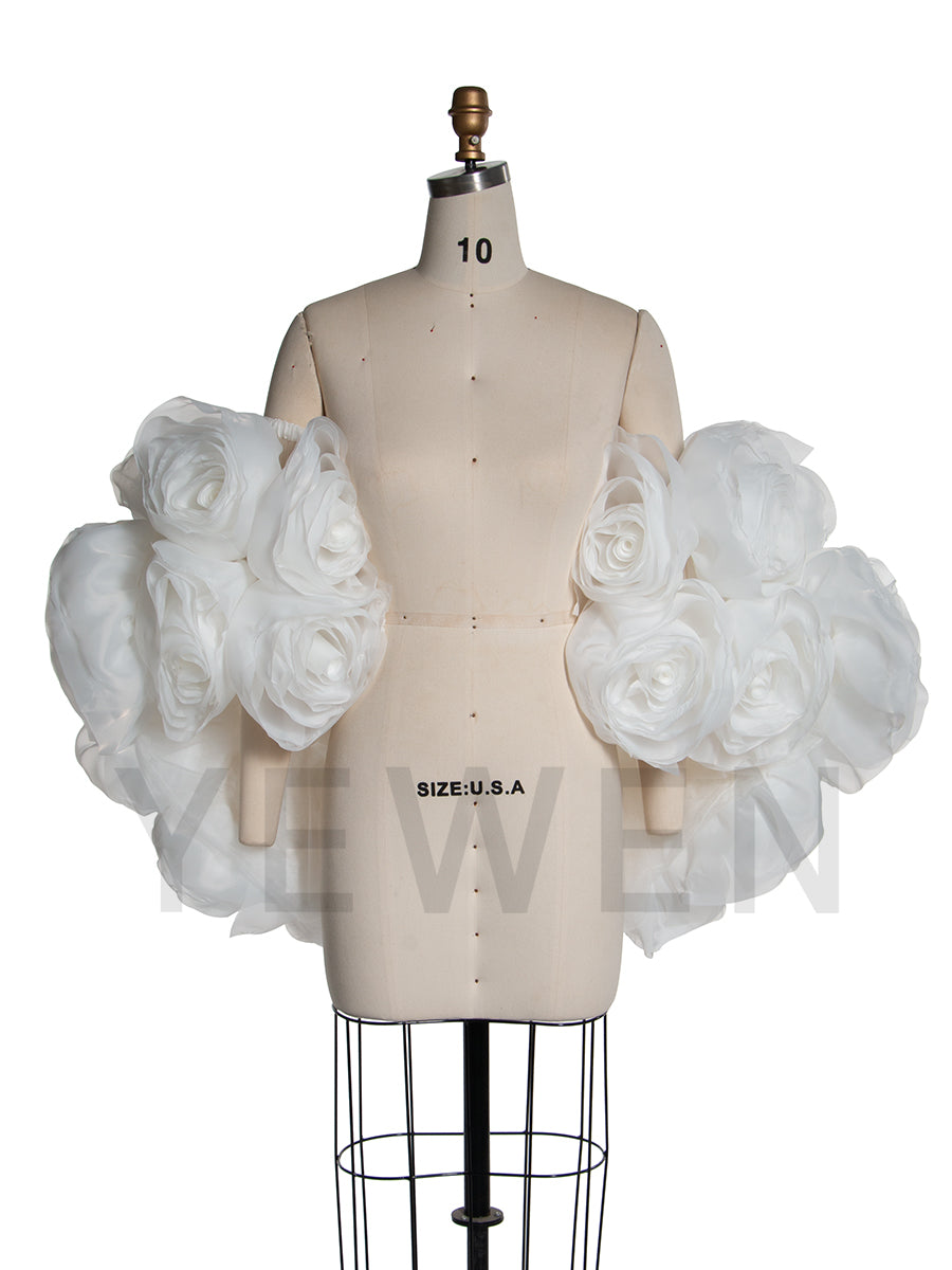 Gorgeous Handmade 3D Floral Shawl Photography Cape YW250040-1