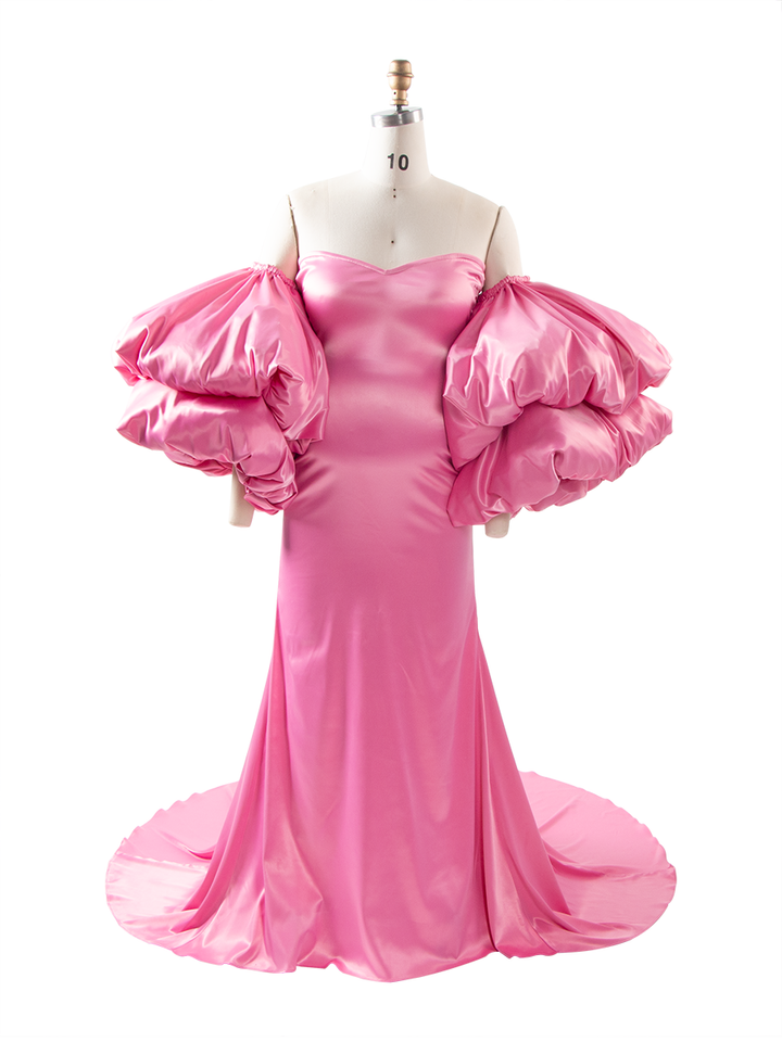 Maternity Photoshoot Dress Dramatic Puffy Sleeves Pregnancy Shooting Dress for Pregnant Women YW260254
