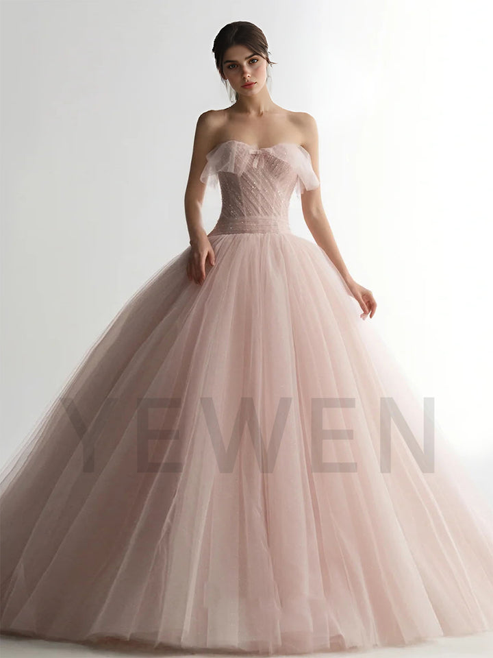 Customized Woman Colored Wedding Dress Elegant Evening Gown