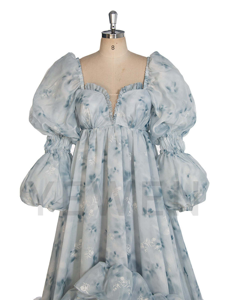 Princess Organza Flower Dress Women Corset Birthday Dress Floral Photoshoot Dress YW243146