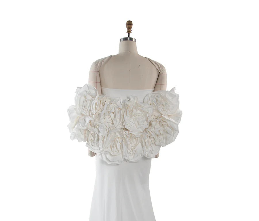 Flower Bridal Cape Wedding Cover Up for Women Personalized Shawl Maternity Photoshoot Accessories YW251040-1