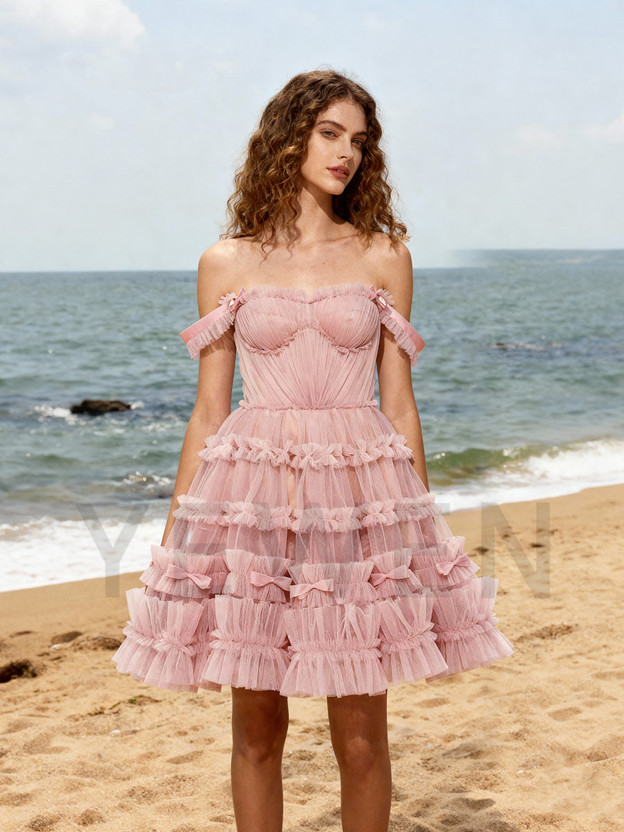 dusty pink party dress Dusty Pink Dress Guide: Organza & One-Shoulder Styles