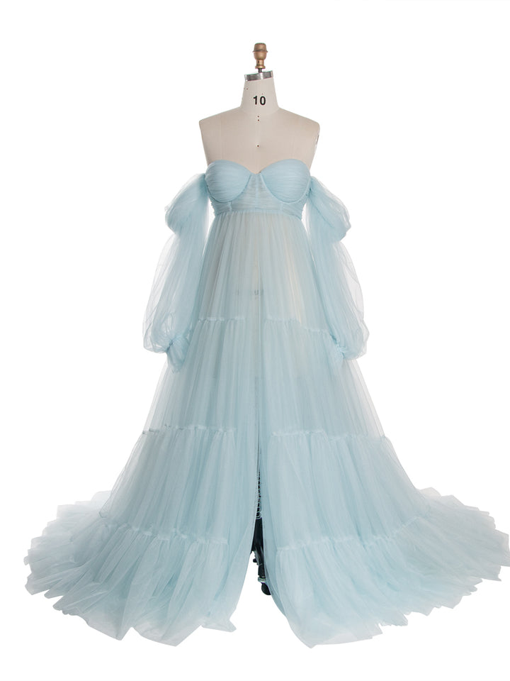 Tulle Maternity Gown Baby Shower Photoshoot Dress Maternity Dress for Photo Shoot YW260250