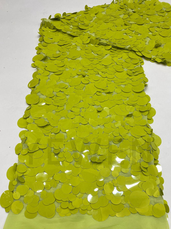 Pink Scoop Neck Big Sequin Long Sleeve Fitted Evening Gown YD261024