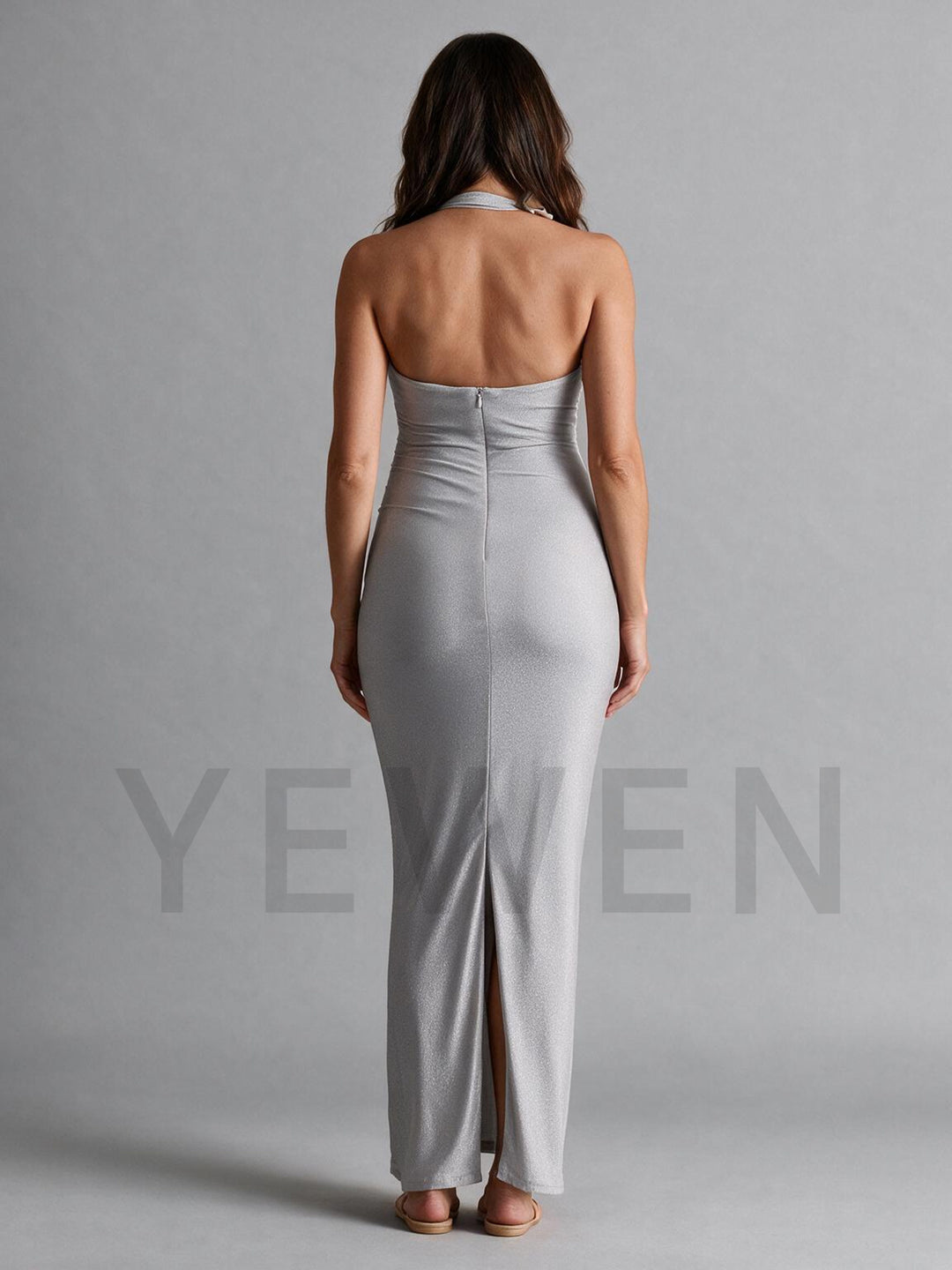 Asymmetrical One-Shoulder Stretch Maternity Dress for Baby Shower