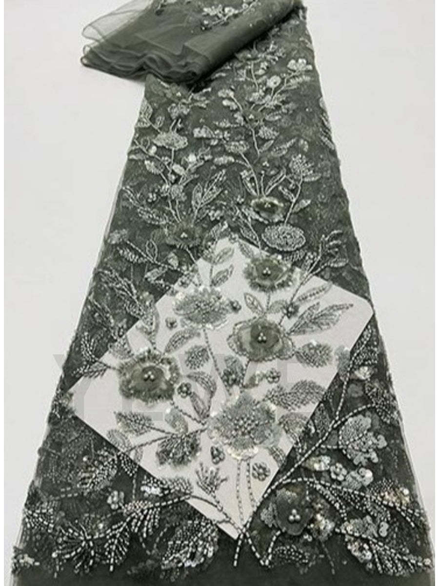 Chiffon Cape Sleeve Floral Sequin Maternity Baby Shower Dress YD260928