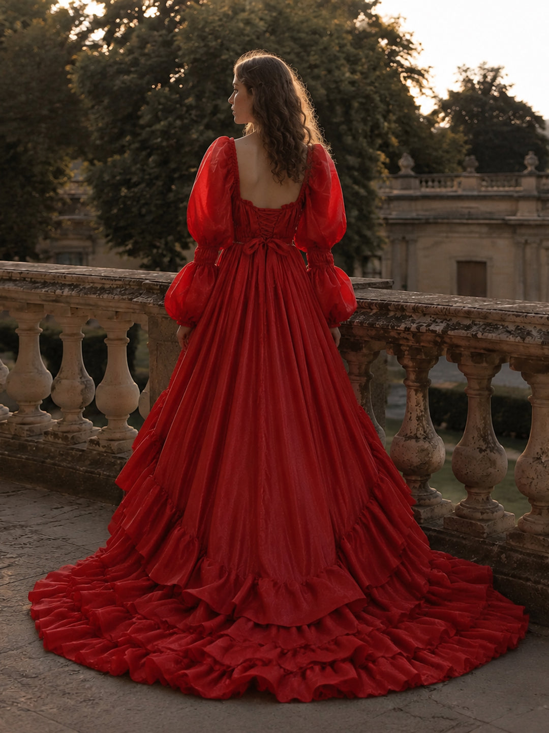 Lifestyle real shot of fairy dress perfect for Christmas celebrations, prom, photo shoots, and special events