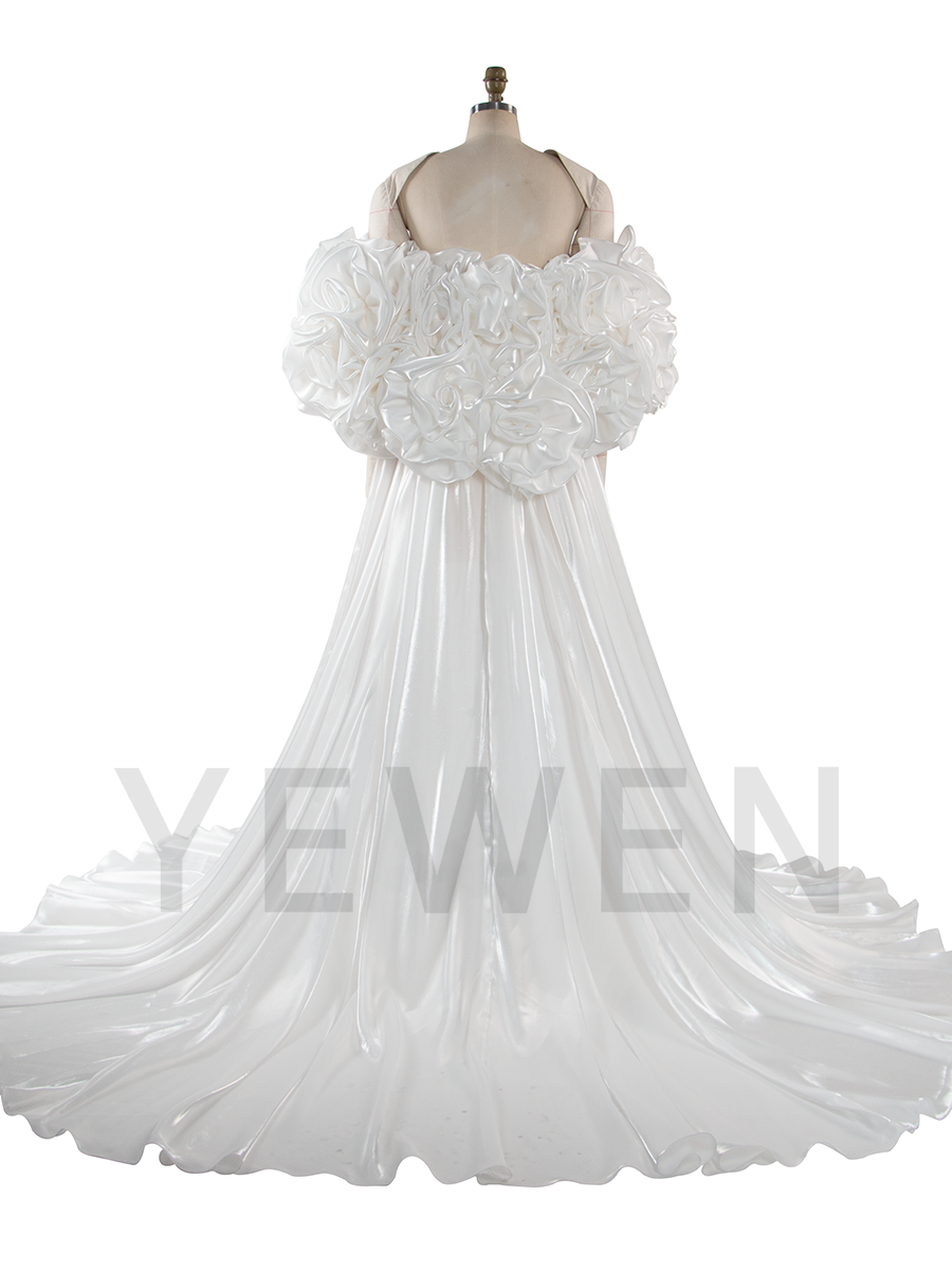 3 Piece Set Hand Flower Cape with Top and Maxi Skirt Fancy Photoshoot Props YW251049