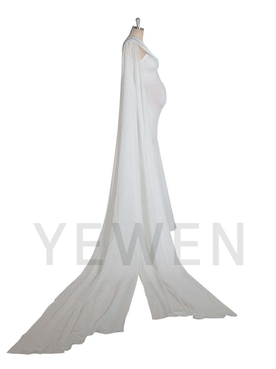 Side view of fitted maternity dress highlighting the baby bump